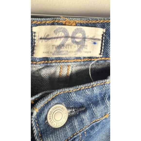 Free People Revolve Vixen Cigarette High Rise Denim Jeans Vintage Indigo Sz 29 - Picture 6 of 11